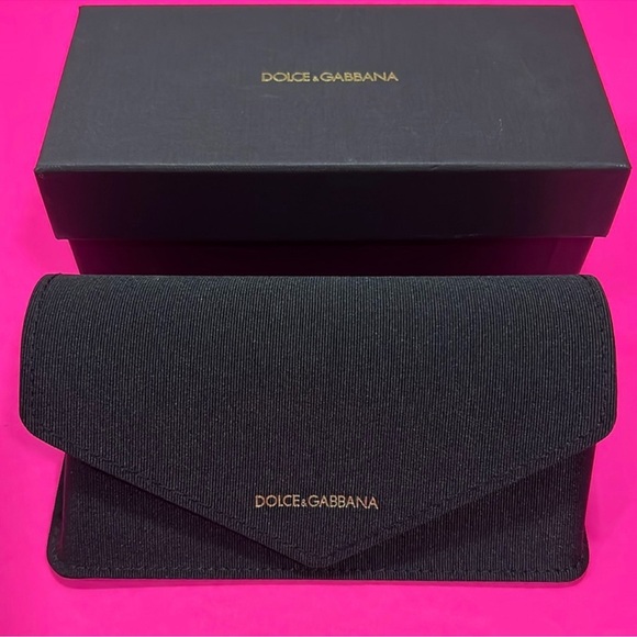 New Dolce & Gabbana Black Textured Eyewear Case Authentic - Picture 1 of 6